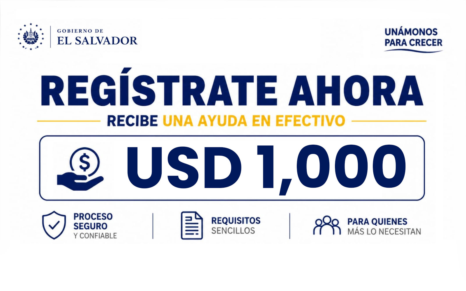 UNA AYUDA EN EFECTIVO banner